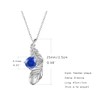 GW Women's 925 Silver Necklace Chains with Feather Pendant Zirconia