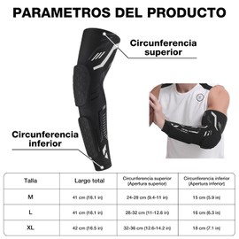 2 Piezas Coderas Deportivas para Hombre y Mujer, L