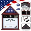 Flag Display Case Military Shadow Box Fits a Folded 3'x5'