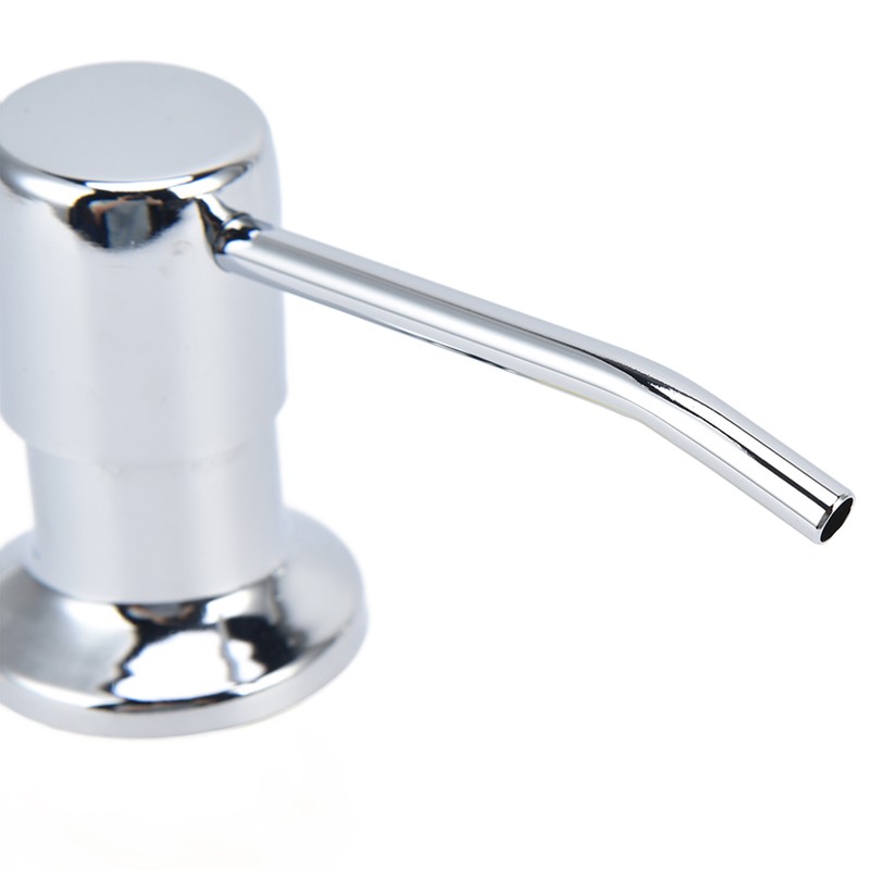 Sink Soap Dispenser Kit with Silicone Tube Stainless Steel Electroplating