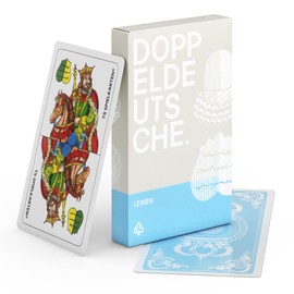 TS Spielkarten Shot Cards Linen - Double German Playing Cards - Hand Drawn with German Leaf