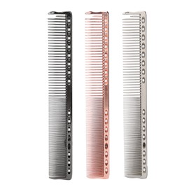 3pcs Space Aluminum Comb Set AntiStatic Wide Fine Tooth Hair Brush Hairdressing Tool