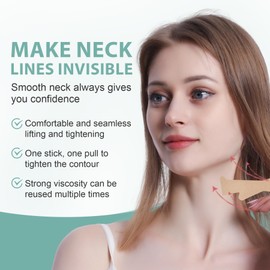 Neck Lift Tapes, 20pcs Instant Neck Lifting Stickers, Neck Lift Bands Adhesive Neck Lift Patch Tools Neck Skin Care (Khaki)
