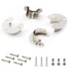 Yosawo 4Pcs Closet Pole Sockets Stainless Steel U-Shaped Flange Rod