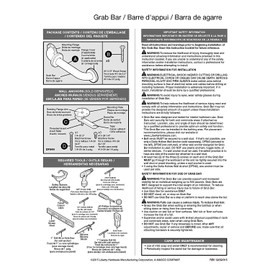 DELTA FAUCET Exposed Mounting Grab Bar, 36" x 1-1/2"