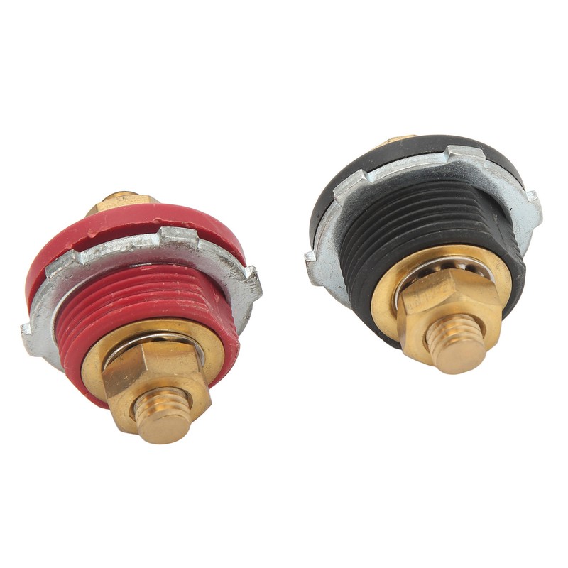 2 Pcs 3/8in Thru Panel Battery Terminal Connector 250A Positive