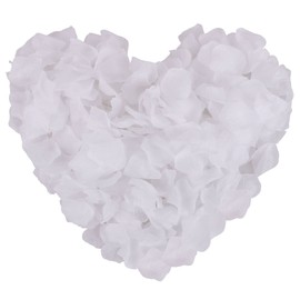 YoungLove 1000 Pcs Non-Woven Artificial Rose Petals Decorated Wedding Flower Petals,White