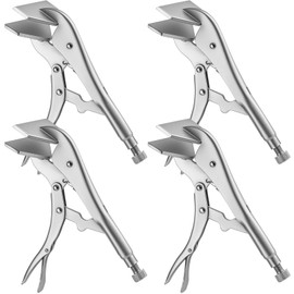 Yaocom 4 Pack 10" Radiator Hose Clamp Pliers Set Heavy Duty Pinch off Locking Pliers Universal for Automobile Radiator Pipe, Vacuum Lines, Fuel Hose (Flat Spout Style)