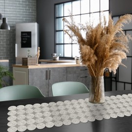 Elegant Comfort Embroidery Misho Runner-Dresser Scarf for Home Room Crochet Tabletop, Kitchen Dining Table Decoration for Indoor and Outdoor, 16 X 72 Inch, Beige