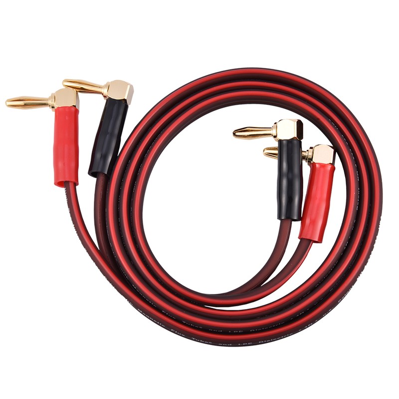 HI-FI Pure Copper Speaker Cable Right Angle L Type Banana