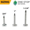 (2000 Pack) 1 Inch - Galvanized Roofing Nails Professional Grade