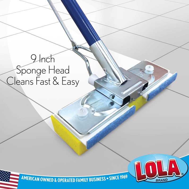Lola Products Squeeze Matic Butterfly Sponge Mop Refill, 9", Replacement