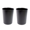 JVL Quality Vibrance Black Lightweight Plastic Waste Paper Basket Bin,