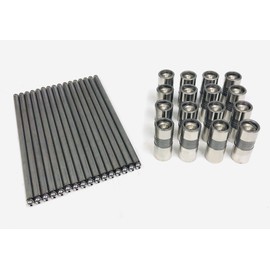 Push Rods Pushrods & Non Roller Flat Lifters Kit set compatible with Chevy GM SBC V8 283 305 327 350 7.794" Over all Length