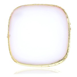 Nagelkunst-Palette, Mischpalette für Nagellack aus Kunstharz, vergoldeter Rand, Palette zum Mischen von Nagellackfarben, DIY-Displaytafel für Nagelgel-Make-up, Palette(Quadrat)