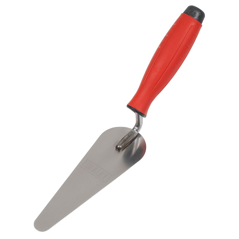 Sealey 160mm Stainless Steel Narrow Gauging Trowel, Rubber Handle -