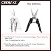 CEERAYZ Scissors, 7.9 inches (200 mm), Multipurpose Heavy Duty Scissors,