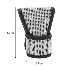 LKAHG Bling Car Gear Shift Knob Cover, Auto Knob Gear Stick Protector Diamond Decor Accessories, Crystal Rhinestone Vehicle Shifting Gear Stick Protector, Universal for SUV, Truck