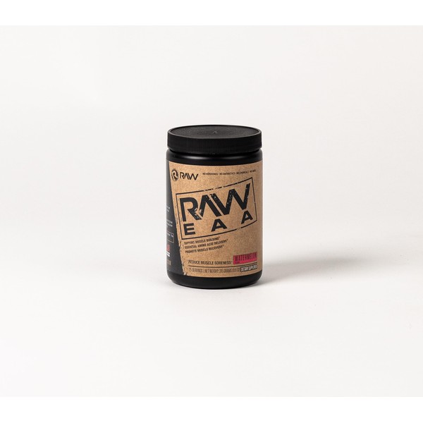 RAW EAA Essential Amino Acids Powder Supplement | Maximize Protein Synthesis, Build Lean Muscle Mass | Increase Strength, Endurance, Recovery | BCAA Energy Supplement | Watermelon (25 Servings)