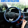 Einesin 3pcs Car Carbon Fiber Anti-Skid Steering Wheel Cover，Segmented Steering