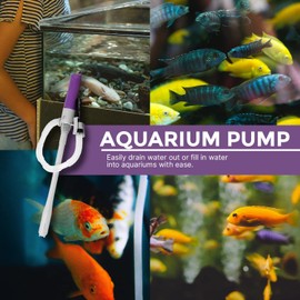 TERA PUMP Auto Stop Sensor Aquarium Water Transfer Pump, Fast 2.4 GPM, Drain Up To 40 Gallon Fish Tanks, Aquarium Water Changer (Drain a 10 Gallon Tank in 5 Minutes)