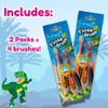 Brush-Baby Dinosaur FlossBrush™ Bristles Toothbrushes 3-6 Years - Pack of