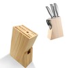 Hooshion Wooden Knife Block Countertop Knife Holder Knife Organizer with