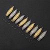 10pcs Metal Shiny Spoon Bait Hard Lures with Hook Fishing