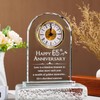 YWHL 65th Wedding Anniversary Quartz Clock Gifts for Parents Grandparents,