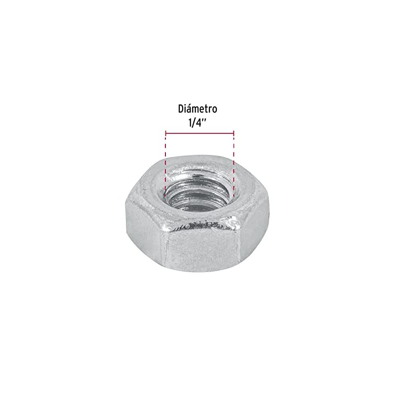 Fiero TUE-1/4, Tuerca hexagonal de 1/4"