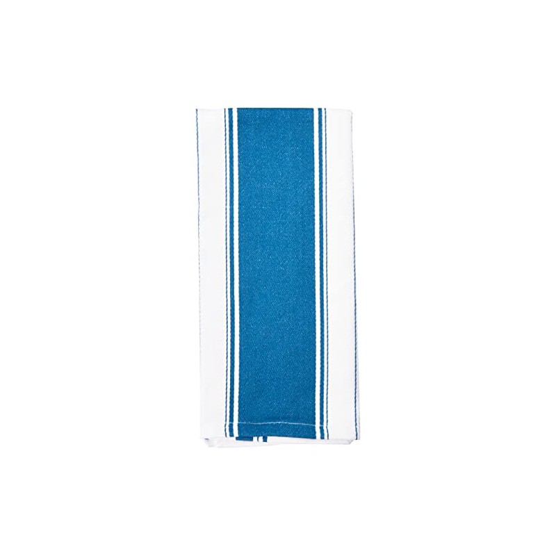 Dexam Love Colour Striped Tea Towel-Moroccan Blue, 71 x 46