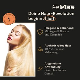 FemMas Hair Colour, Professional Cream Hair Colour for Lightening by up to 5 Shades, Permanent Hair Colouring for Radiant, Durable Colour Results, Super Lightener Ultra Natural 900 S, 100 ml