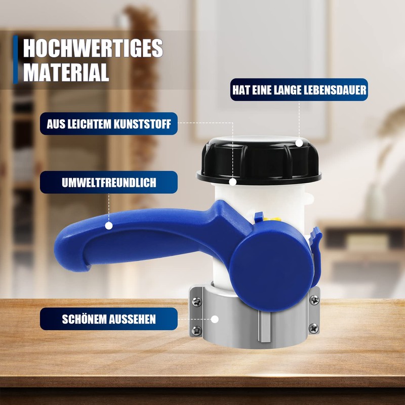 MaxAwe 62 mm IBC Ball Valve, Flap Valve, DN40 IBC