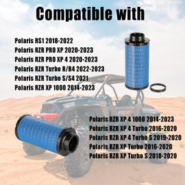 GETOPAUTO 1241084 2882234 Air Filter for Polaris RZR 1000 XP/RZR 4 1000 XP/RZR XP Turbo RZR Turbo XP R S XP4 2014-2023 Replaces 2882234 1240822 1240957 7082211 2879520（Set of 3）