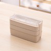 Bento Box Lunch Box 3-in-1 Compartment Containers Leakproof Stackable Bento