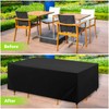 Garden Furniture Cover, Patio Table Cover, Rectangular, Waterproof, Windproof, UV-Resistant,
