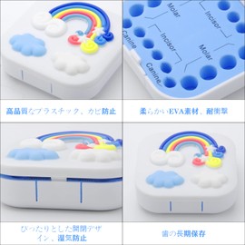 NN.ORANIE Baby Teeth Case, Cute Baby Teeth Box, Compact, Preserving Baby Teeth, Growth Commemorative, Name and Missing Journal, Gift, Baby Shower, Suitable for Girls and Boys