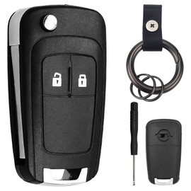 2 Button Car Key Shell Compatible with Opel Astra Meriva Mokka Zafira Adam Insignia Key Case with Key Rings and Removal Tool Folding Key Replacement Parts Remote Control Car