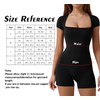 Women's Short Sleeve Bodycon Romper Stretchy Square Neck Sexy Unitard
