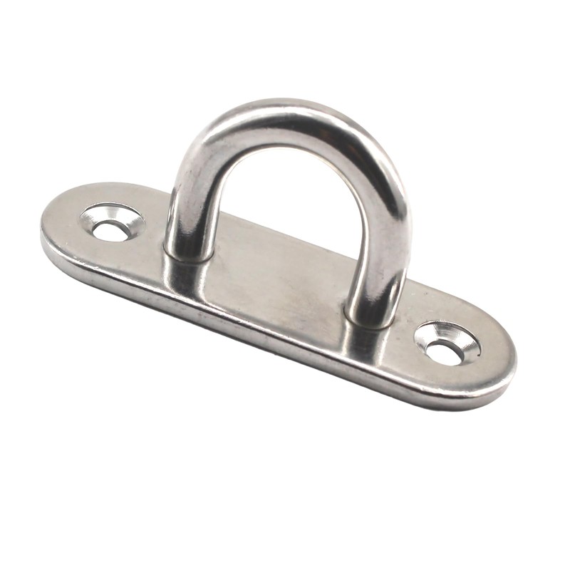 6 Pieces M5 304 Stainless Steel Oblong Pad Eye Plate