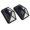 2 Pcs Solar Motion Sensor Light 4 Sided 100 LEDs
