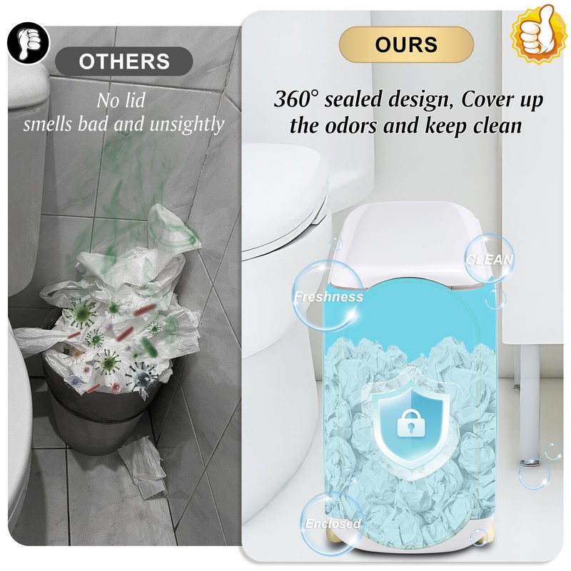 XLHOMO Bathroom Accessories Set, 10 Pieces White and Gold Bathroom