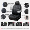 CAR PASS Luxury PU Leather Two Front Car Seat Covers,