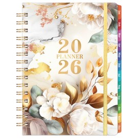 2026 Planner - Planner 2026 Weekly and Monthly, JAN.2026 - DEC.2026, 8.5" x 6.4", 2026 Calendar Planner with Monthly Tabs, Back Pocket, Sturdy Binding