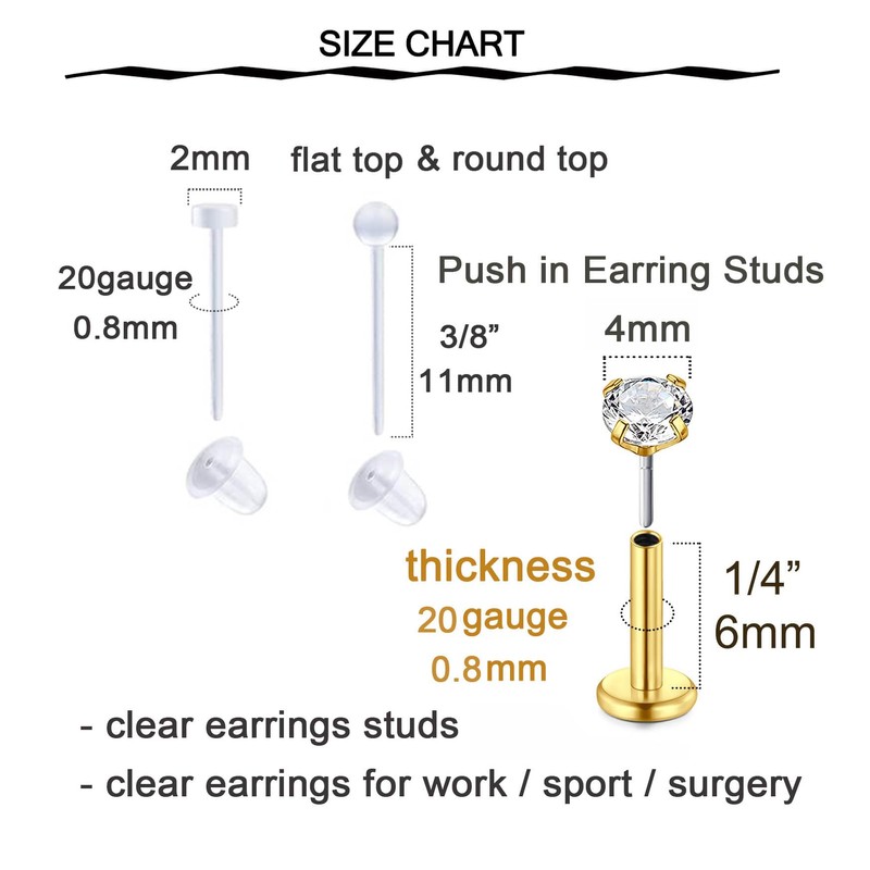 QWALIT Ear Piercing Gun Kit Earring Gun Piercing Kit Earring