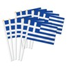 Pack of 25 Greece Handheld Flag, Greek Decor Hand Held
