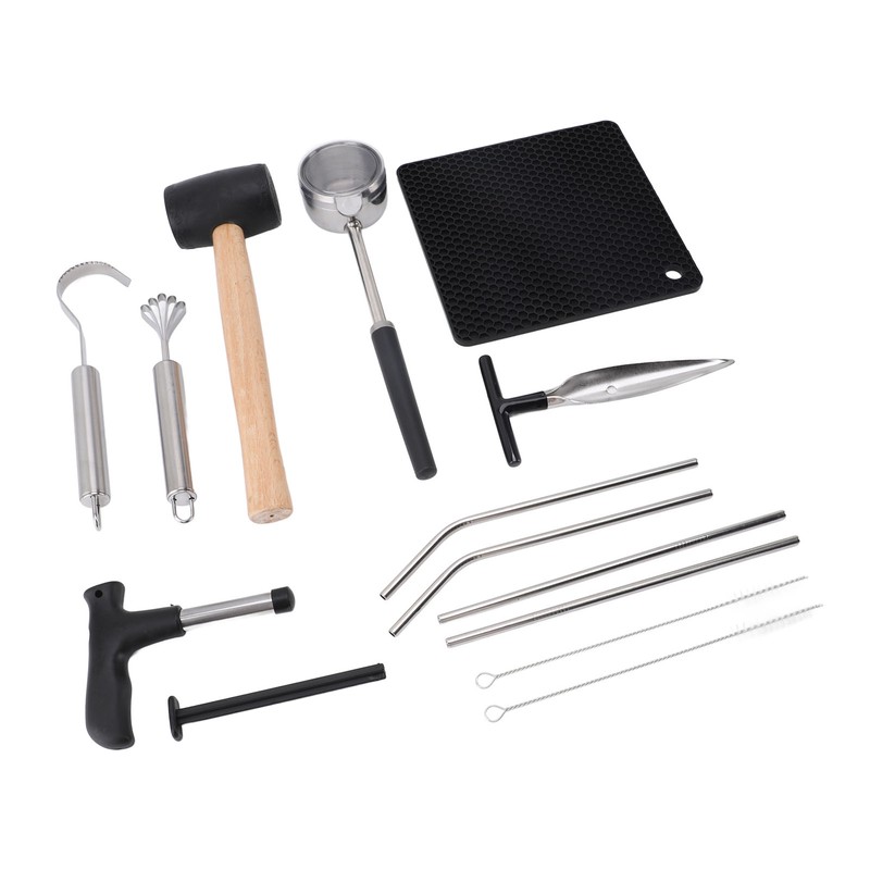 Coconut Opener Tool Set Stainless Steel Coconut Shell Puncher Cutter