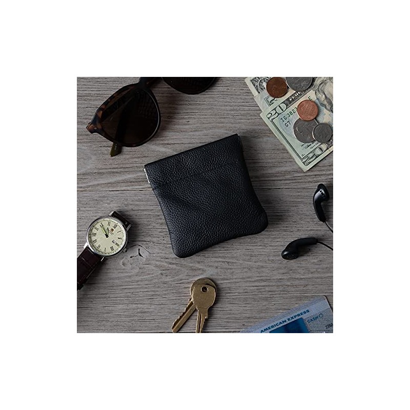 Monedero clásico a presión, de cuero, para hombre de Nabobb,