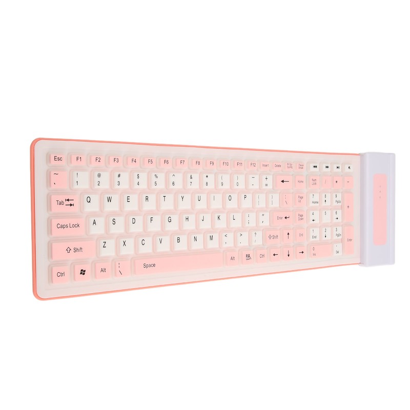 Silicone Keyboard 107 Keys Waterproof Dustproof Folding Two Colors 2.4G