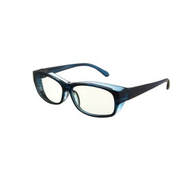 FaceTrick az Label AZ603 Sunglasses for Hay Fever and Virus Prevention, Near-Infrared Protection, Blue Light Protection, UV Protection, Anti-Fog Treatment, High Performance Sabae Manufacturer Lens, navy/light green